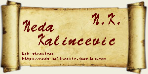 Neda Kalinčević vizit kartica